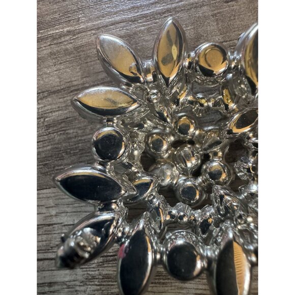 Vintage Weiss Austrian Rhinestone Brooch 1942 Crystal Flower Pin Elegant Stateme - Picture 8 of 8